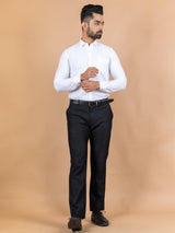 White Solid Cotton Shirt - Tistabene