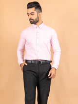 Pink Solid Cotton Shirt - Tistabene