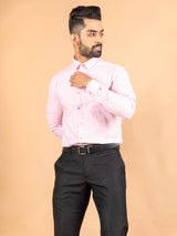 Pink Solid Cotton Shirt - Tistabene