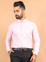 Pink Solid Cotton Shirt - Tistabene