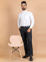 White Solid Cotton Shirt