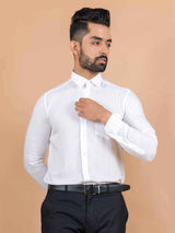 White Solid Cotton Shirt