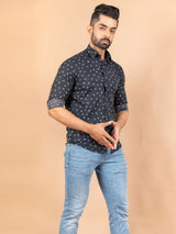 black printed shirts for men