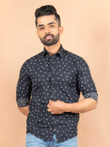 black printed shirt