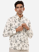 white printed shirt for men