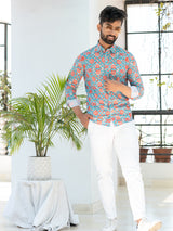 cotton printed shirts for men