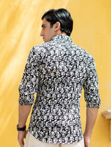 black printed shirt for men