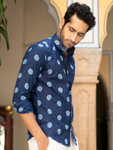 Blue Printed Shirt 