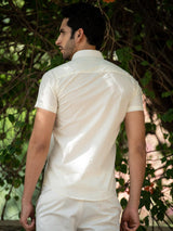 white printed shirt for men