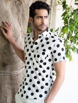 white printed shirt for men