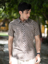 Brown Printed Shirt 