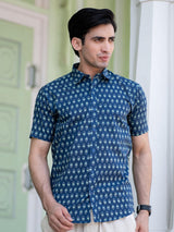 Blue Printed Shirt 