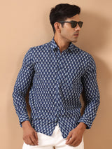 Blue Printed shirts