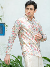 white printed shirt for men