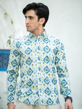 white printed shirt for men