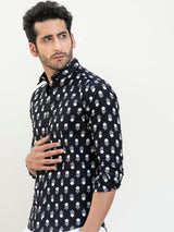 black printed shirt for men