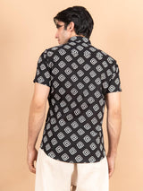 black printed shirts for men