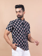 black printed shirts for men