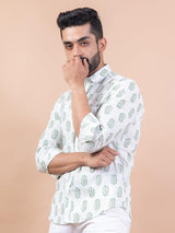 sanganeri printed shirt