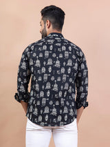 black printed shirt online