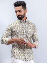 white printed shirt for men