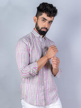 white printed shirt for men