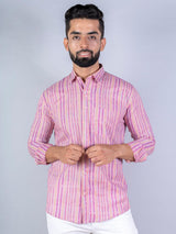 printed pink shirt