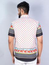 white printed shirt for men