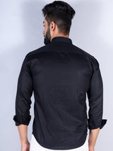 Black Linen Full Sleeve Shirt - Tistabene