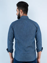 Solid Blue Denim Shirt