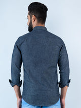 Solid Blue Denim Shirt