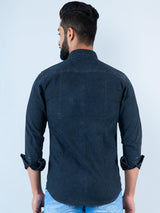 Black denim shirt