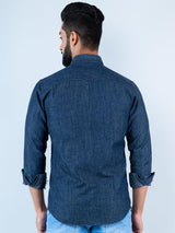 blue denim shirt