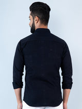 Navy Blue Denim Shirt