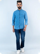 Navy Blue Denim Shirt