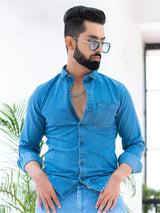 Light blue denim shirt