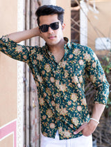 Green Printed Shirt 