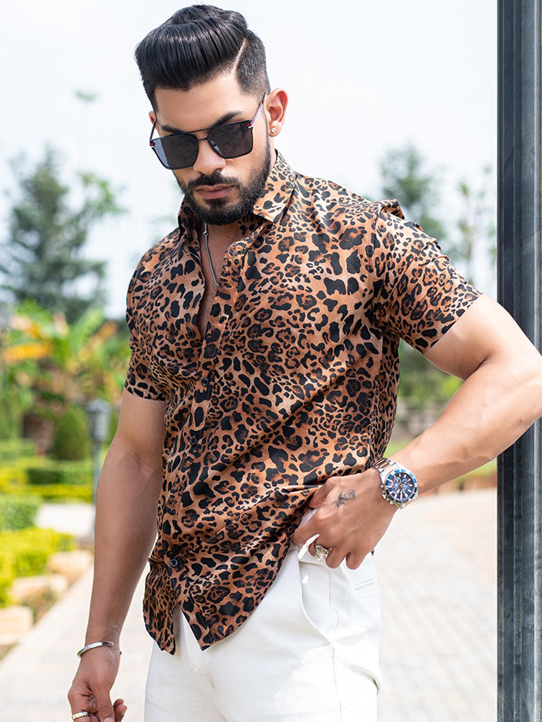 Jaguar print outlet shirt