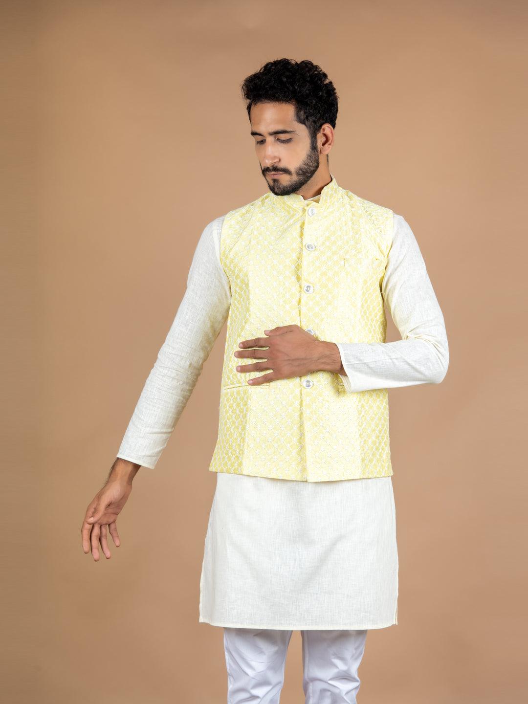 Viscose Rayon Printed Mens Kurta Pajama With Jacket at Rs 950/piece in New  Delhi