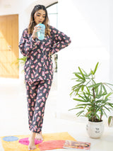 Crunchy Popcorn Night Suit Set For Women