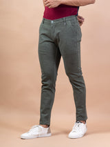 Green Cotton Blend Pants