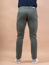 Green Cotton Blend Pants