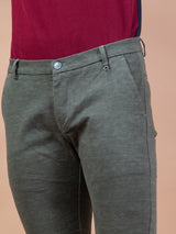 Green Cotton Blend Pants