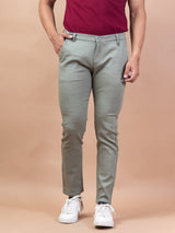 Solid Pista Color Distressed Cotton Pant