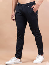 Solid Black Cotton Pant