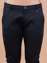 Solid Black Cotton Pant