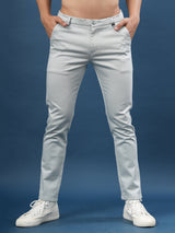 Solid Sky Blue Cotton Pant