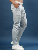 Solid Sky Blue Cotton Pant