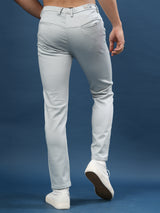 Solid Sky Blue Cotton Pant