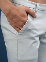 Solid Sky Blue Cotton Pant